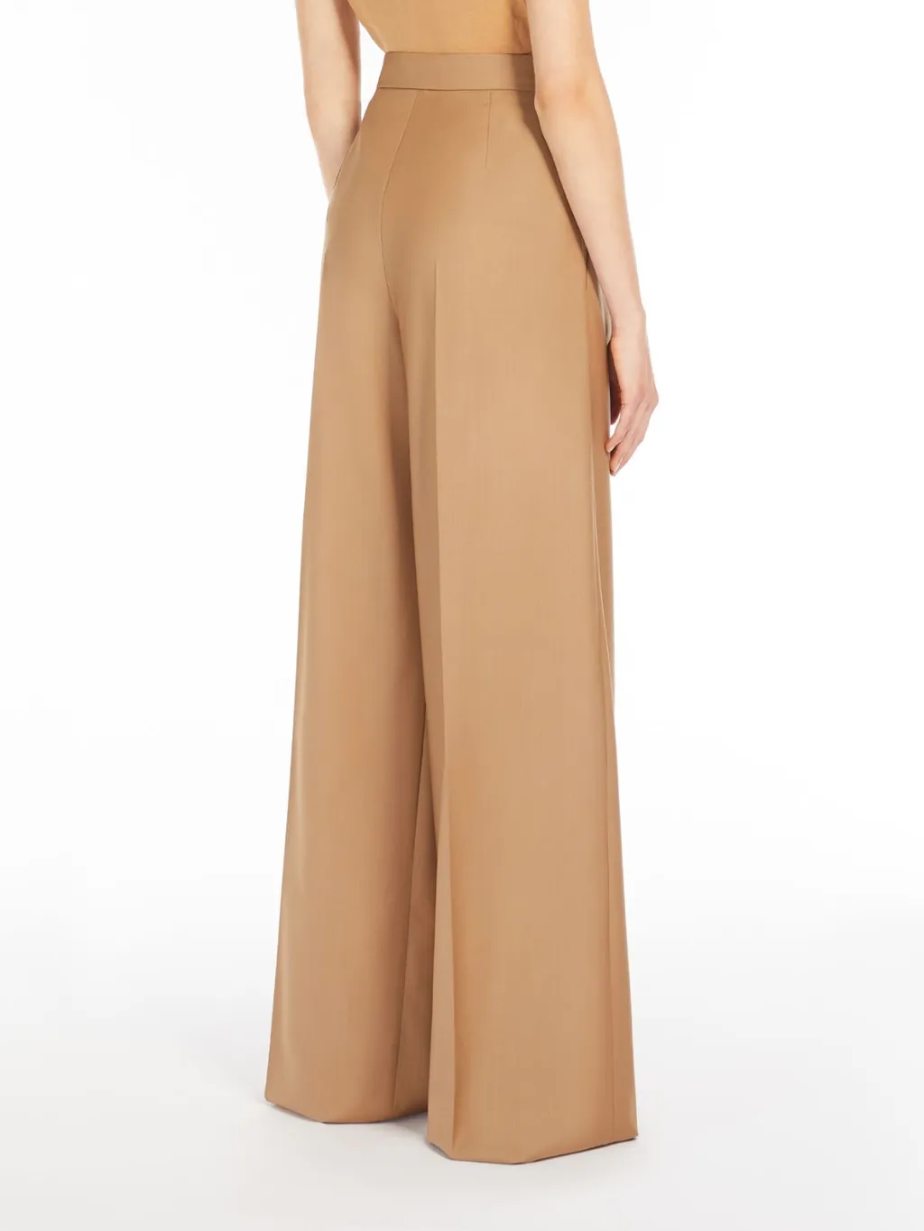 Mid-Rise Wide Leg Trousers