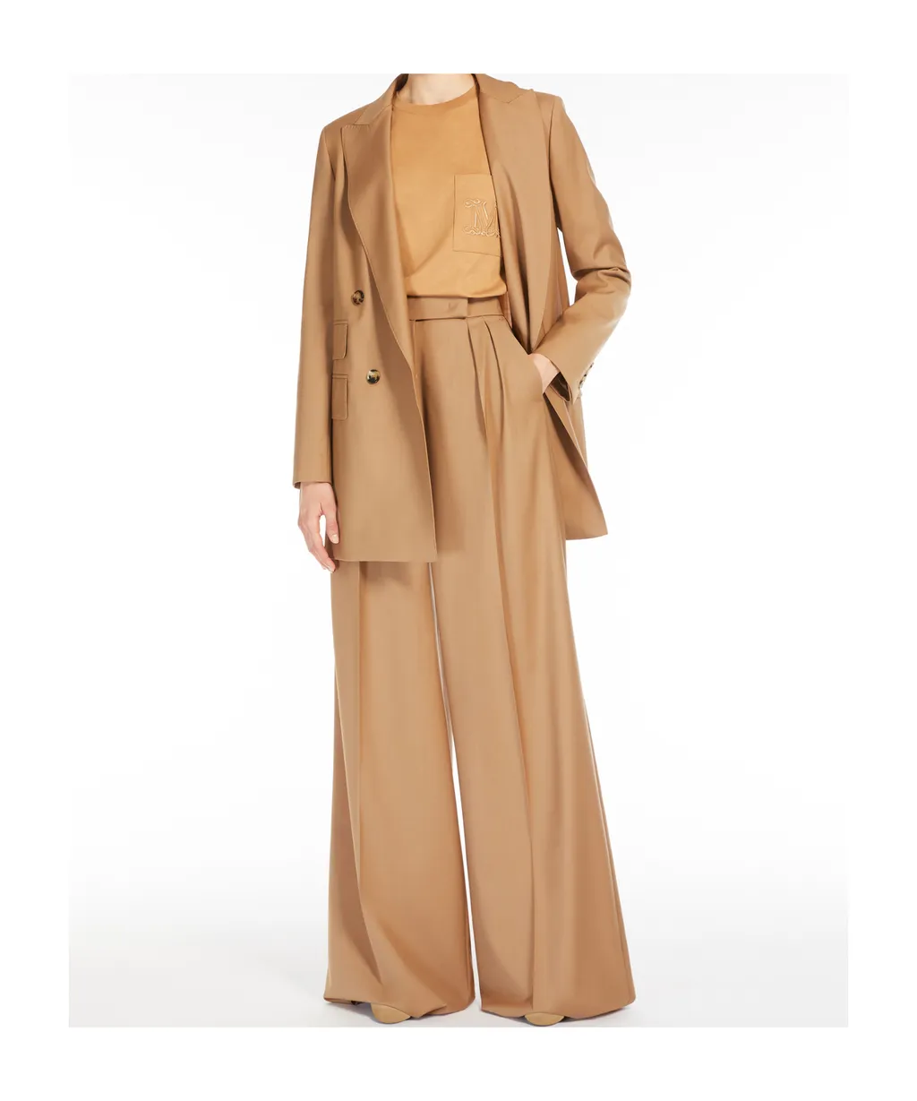 Mid-Rise Wide Leg Trousers
