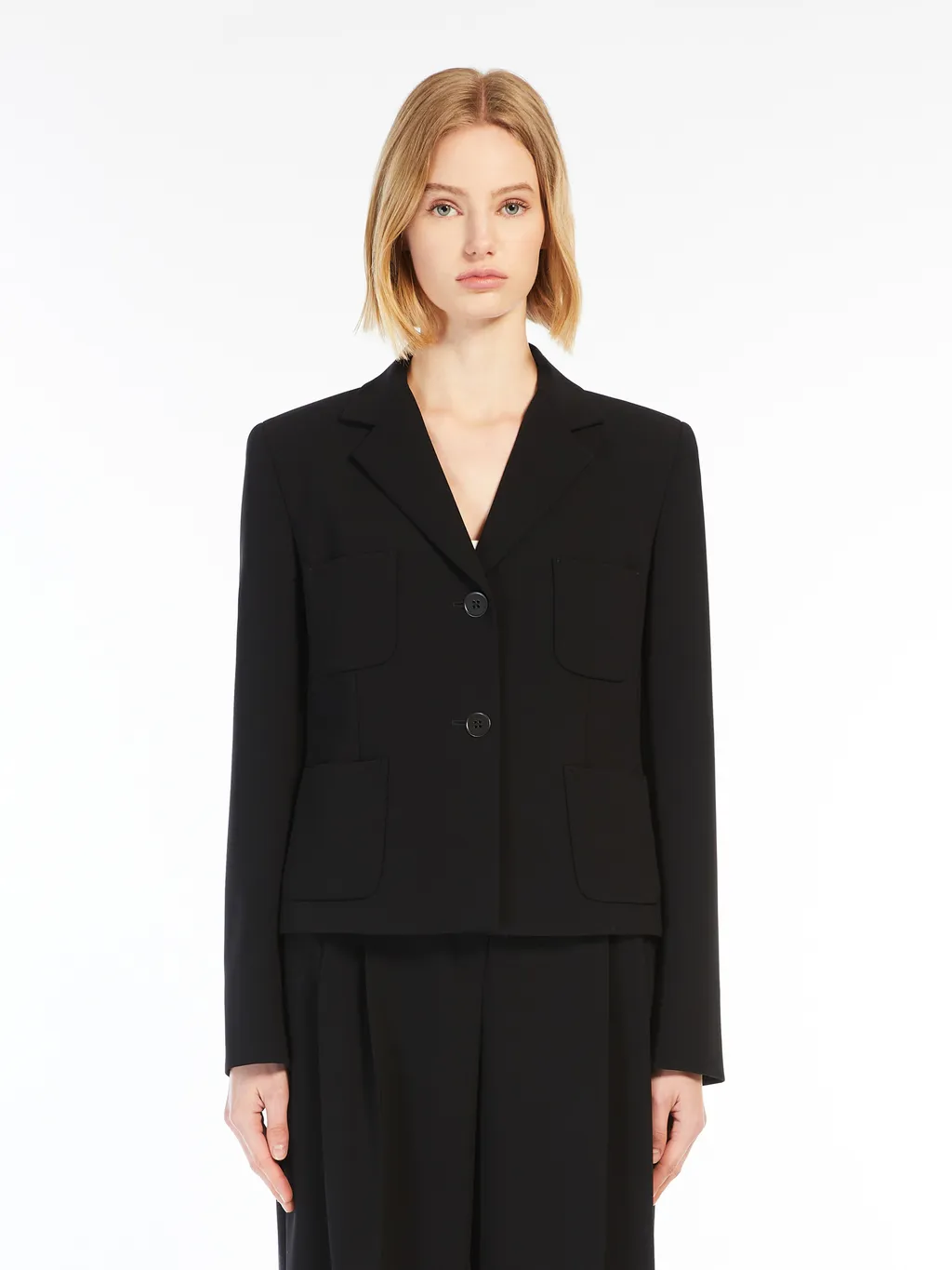 Single Breasted Cropped Jacket