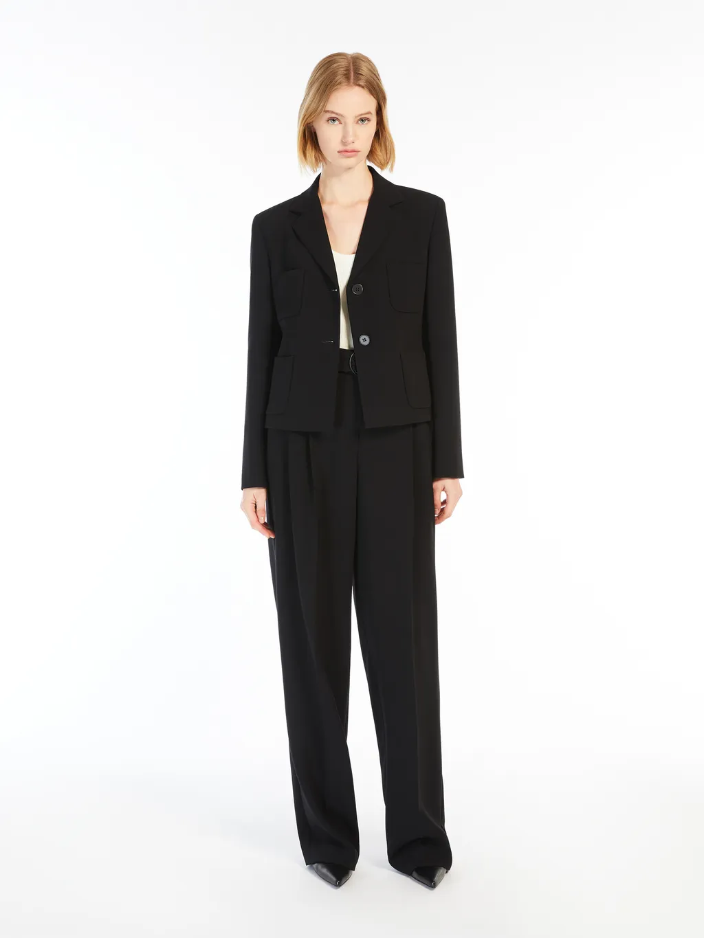 Single Breasted Cropped Jacket