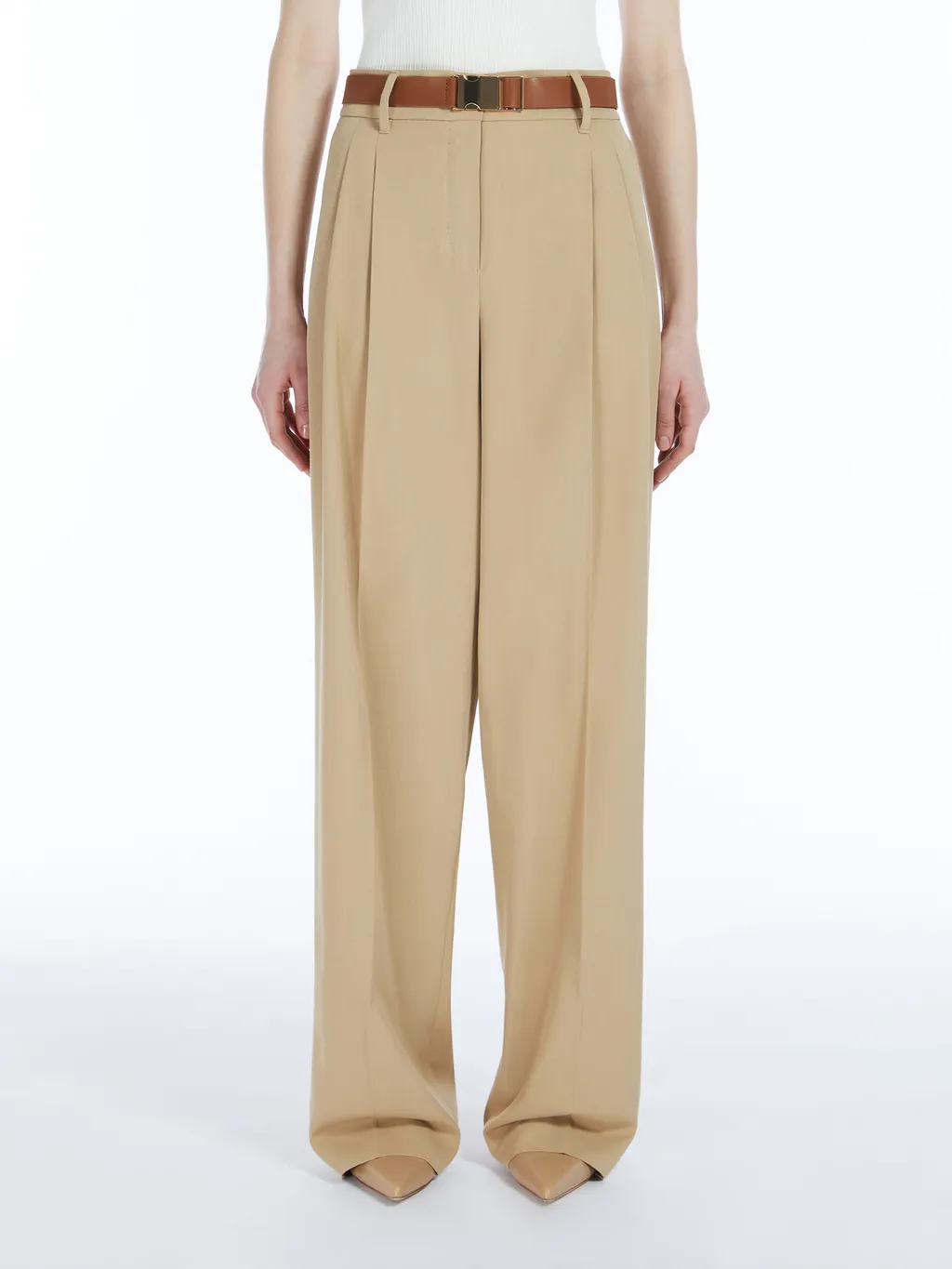 Belted Straight Leg Pants