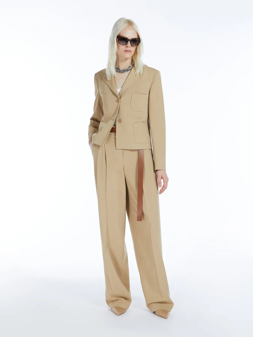 Belted Straight Leg Pants