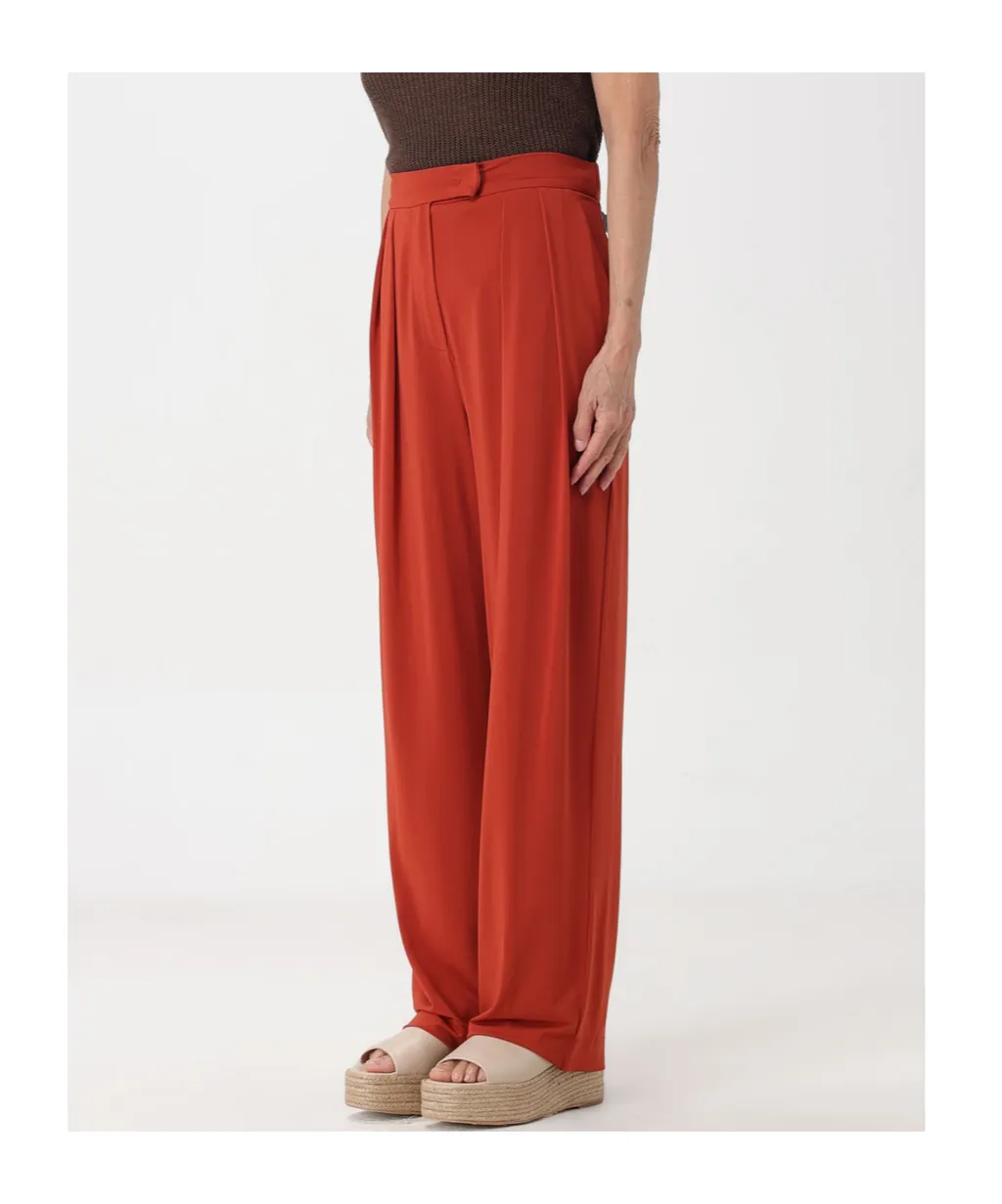 Plain Knit Crepe Trousers