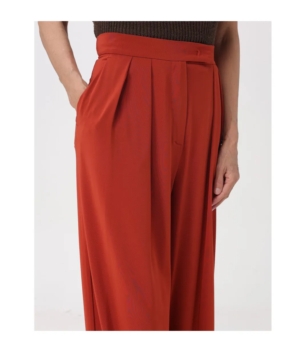 Plain Knit Crepe Trousers