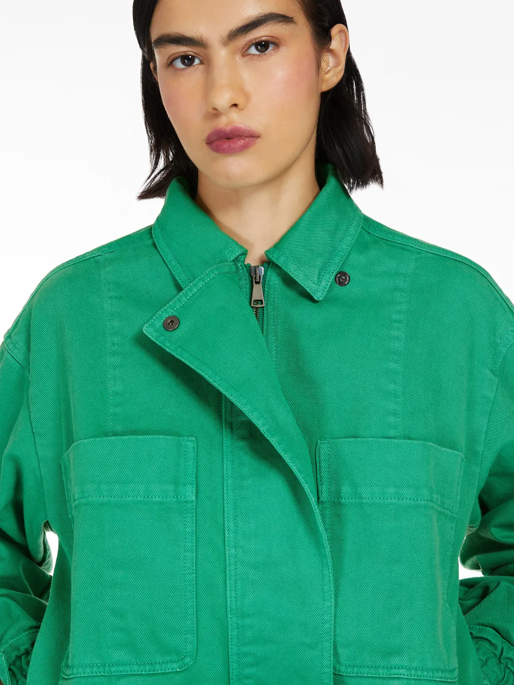 Collared Cropped Jacket