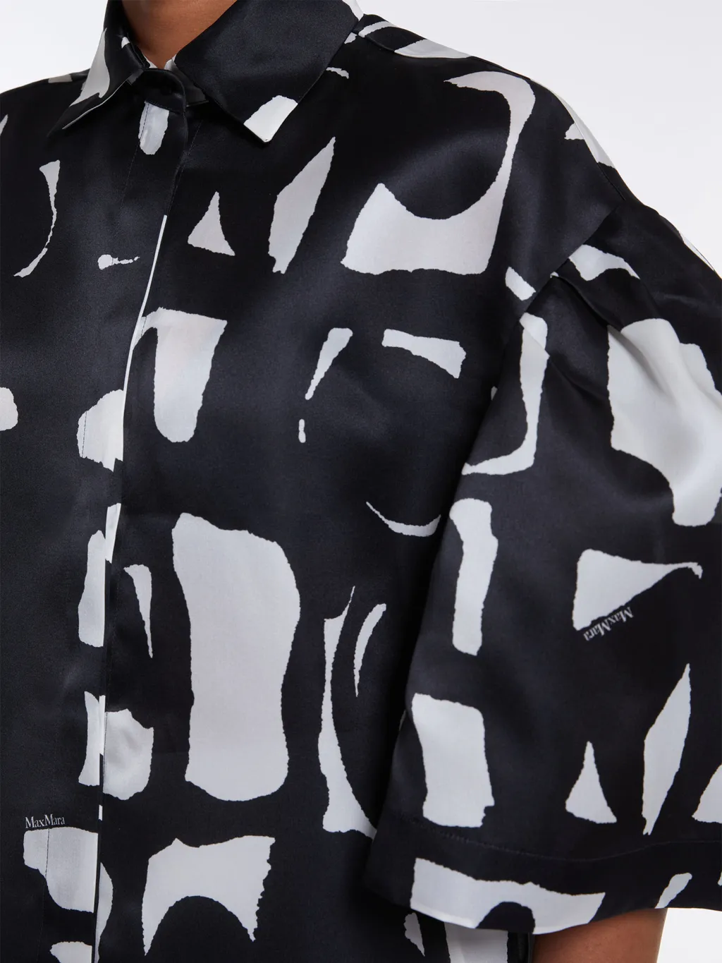 All-Over Patterned Short-Sleeved Top