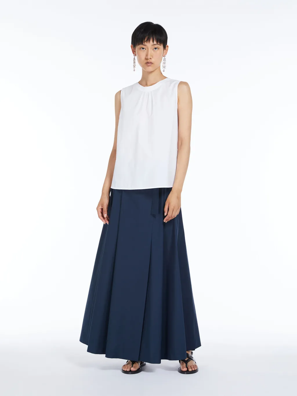 Sleeveless Poplin Top