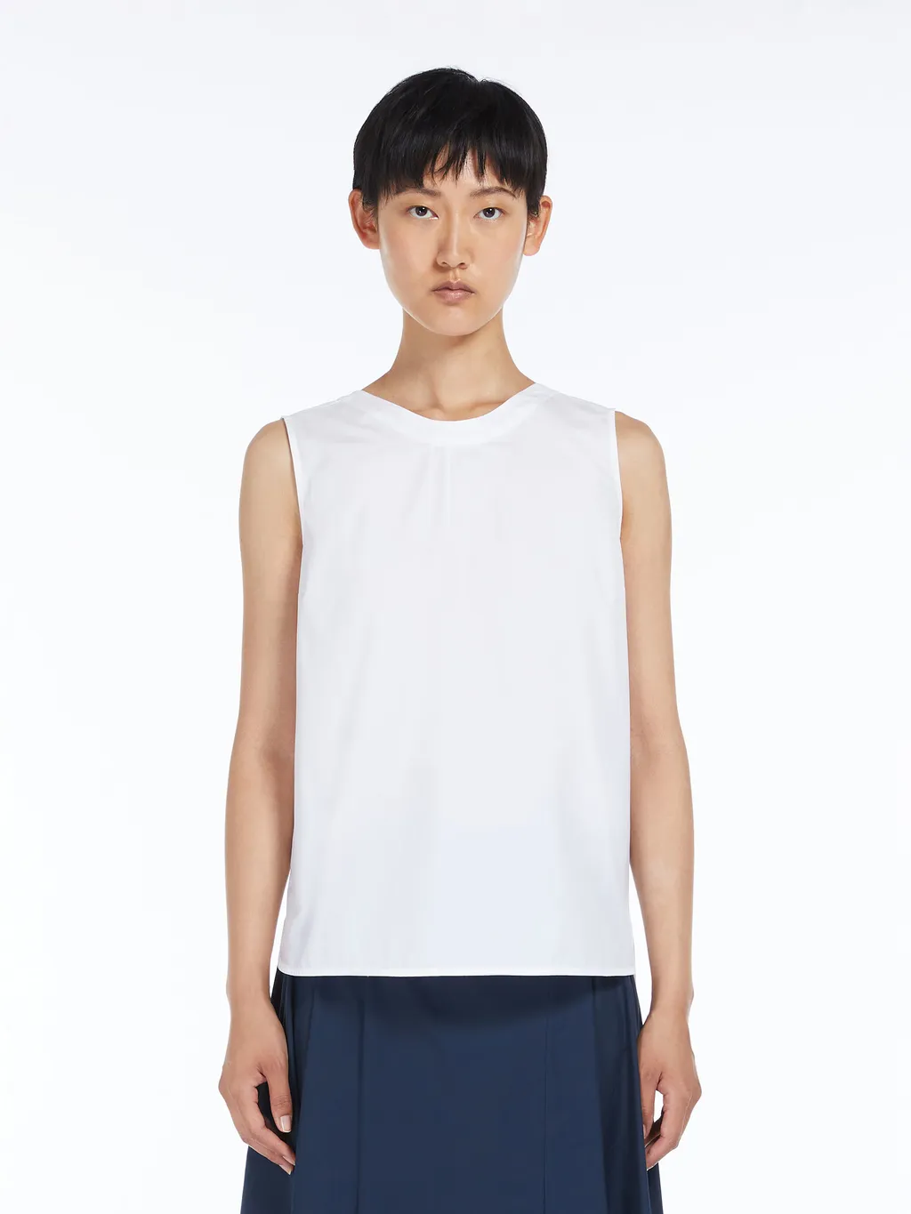 Sleeveless Poplin Top