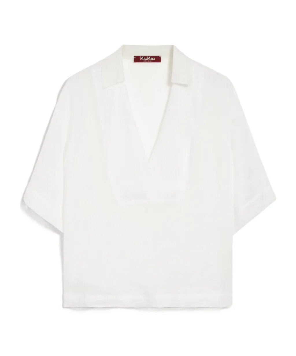 Short-Sleeved V-Neck Polo Shirt