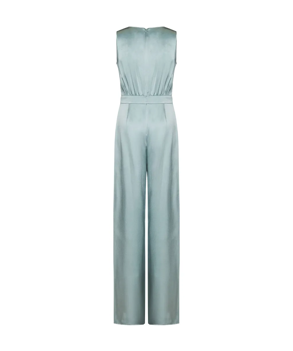 Crewneck Sleeveless Jumpsuit