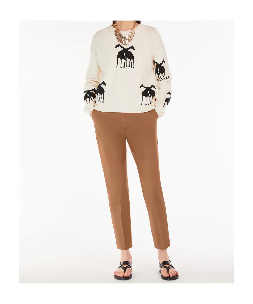 High-Waisted Cigarette Tube Casual Pants