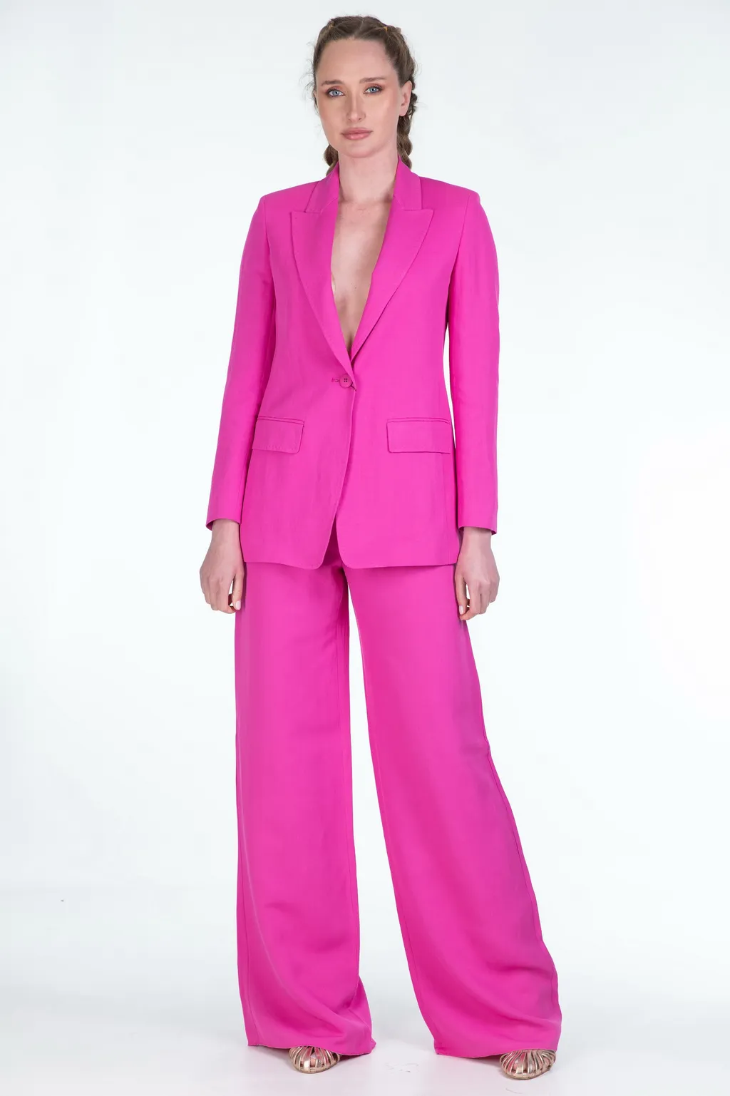 High-Waisted Casual Pants