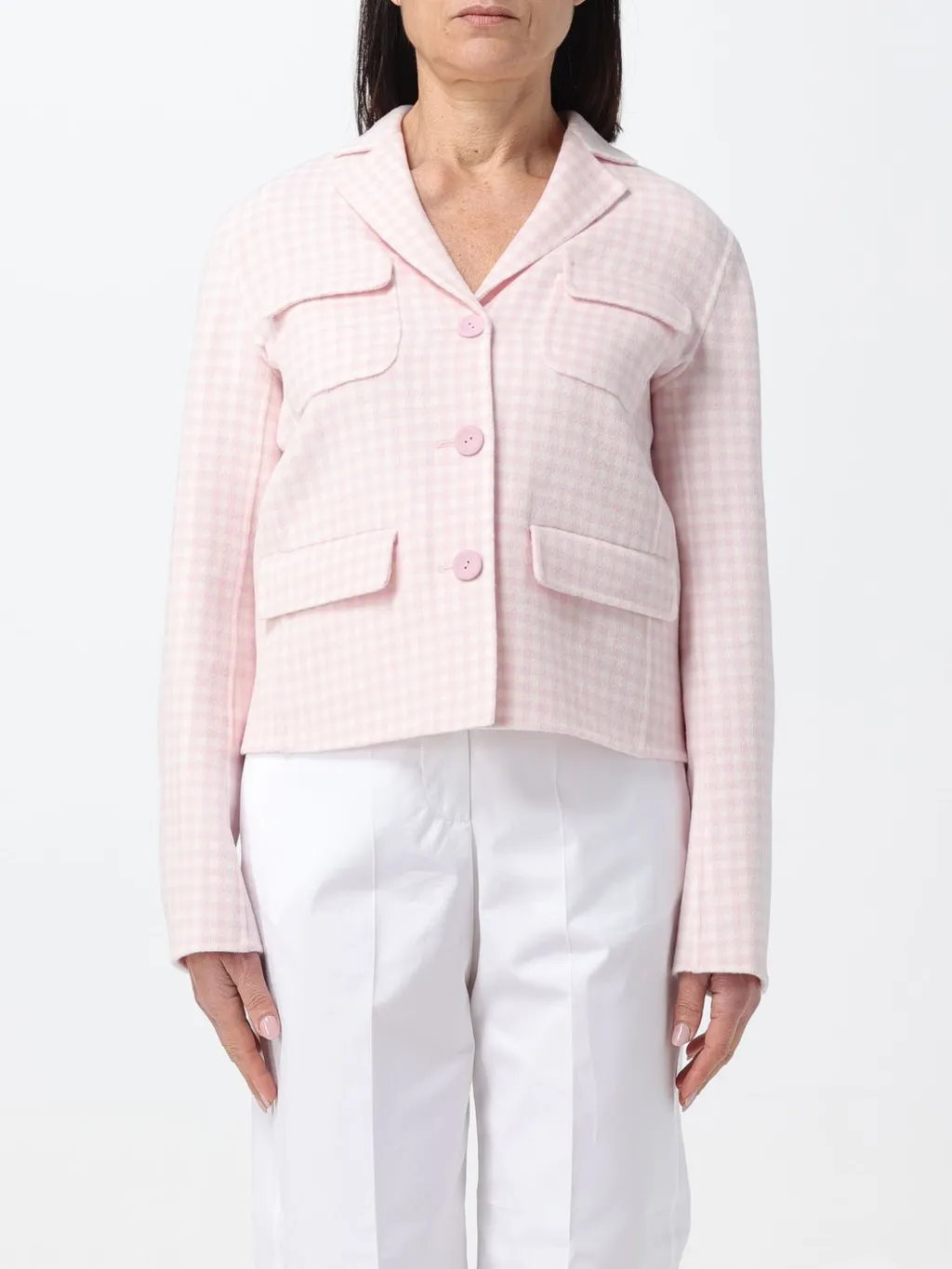 Lapel Plaid Casual Jacket