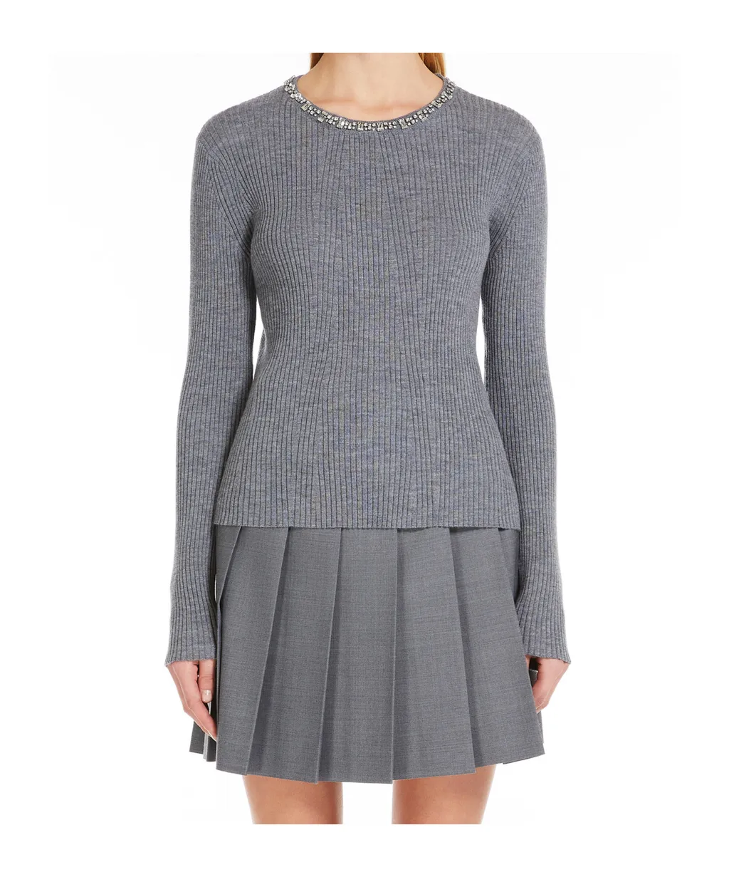 Long-Sleeved Wool Sweater