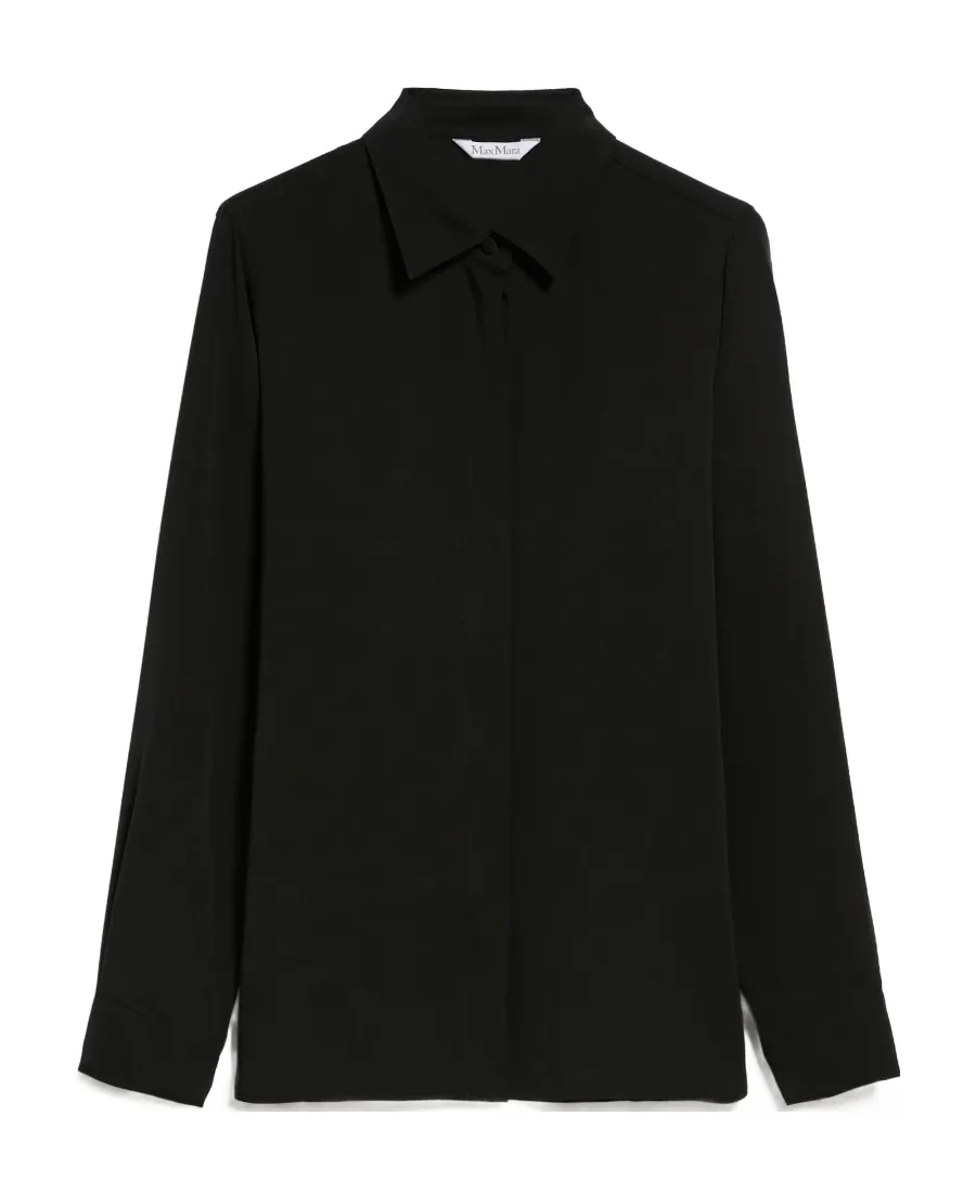 Point-Neck Long-Sleeved Shirt