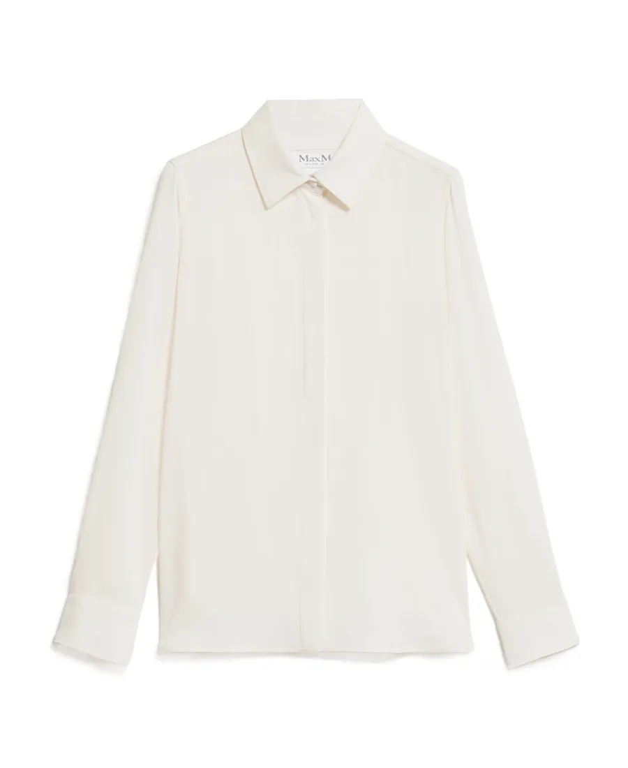 Point-Neck Long-Sleeved Shirt