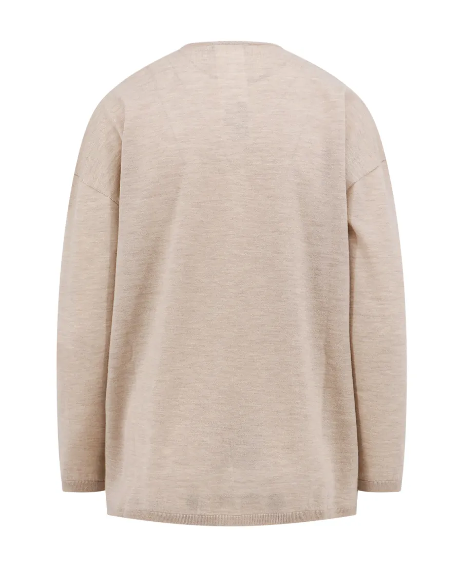 Long-Sleeved Knitted Pullover