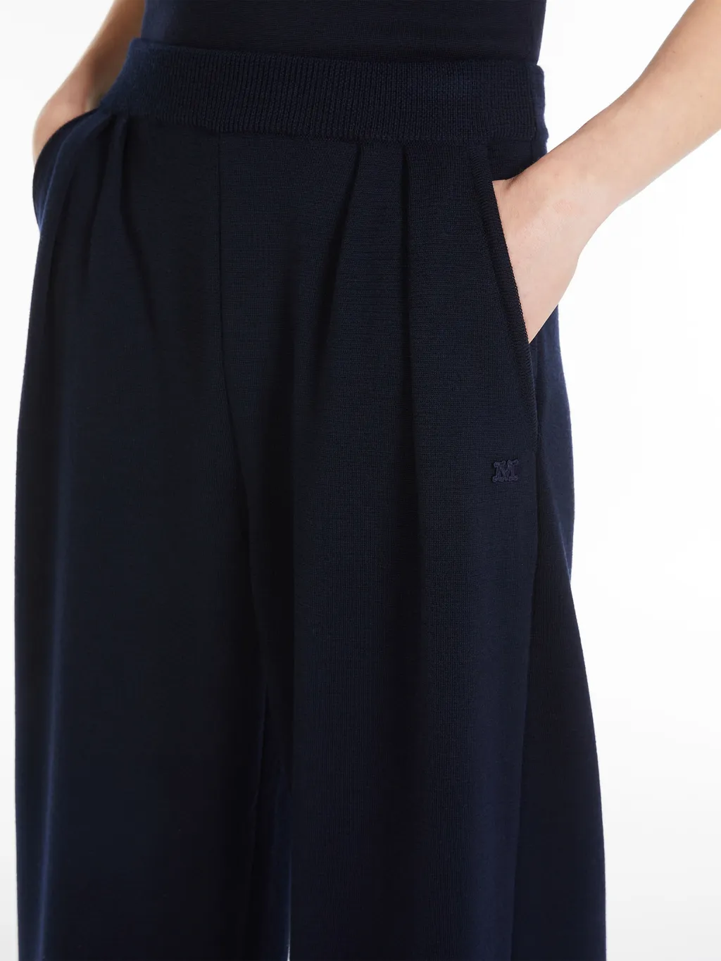 Wide Leg Knitted Trousers