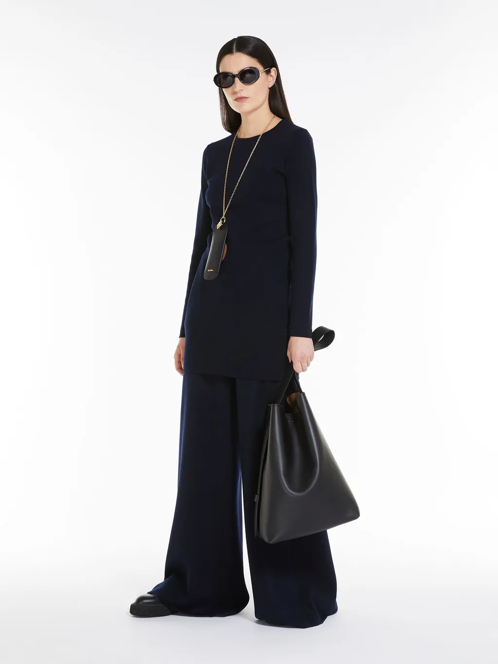 Wide Leg Knitted Trousers
