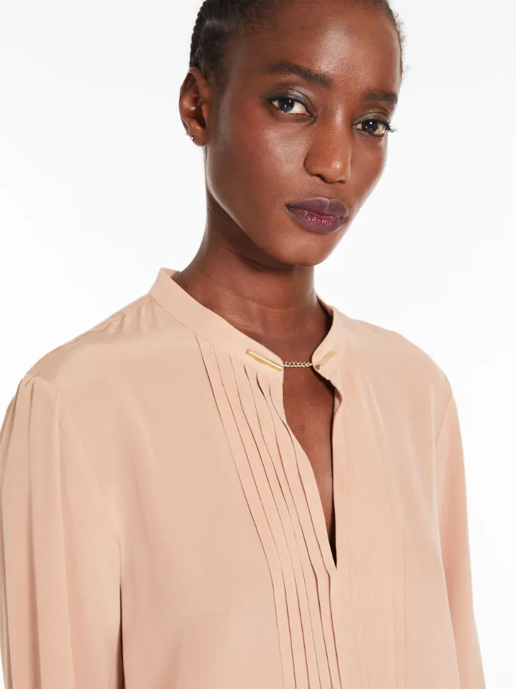 Ribbed Crepe Chine Blouse