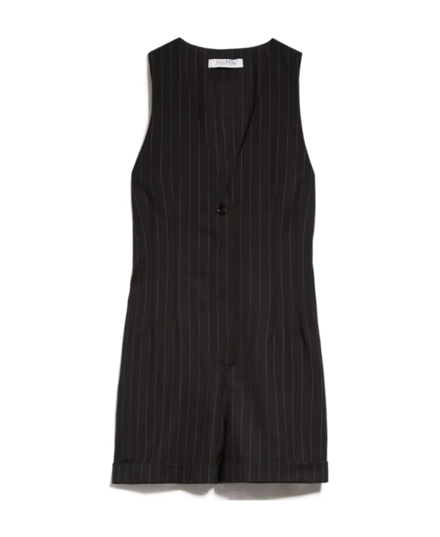 Pinstriped Wool Jumpsuit