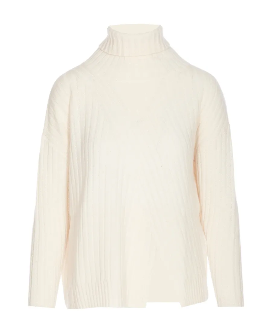 High-Neck Long-Sleeved Sweater