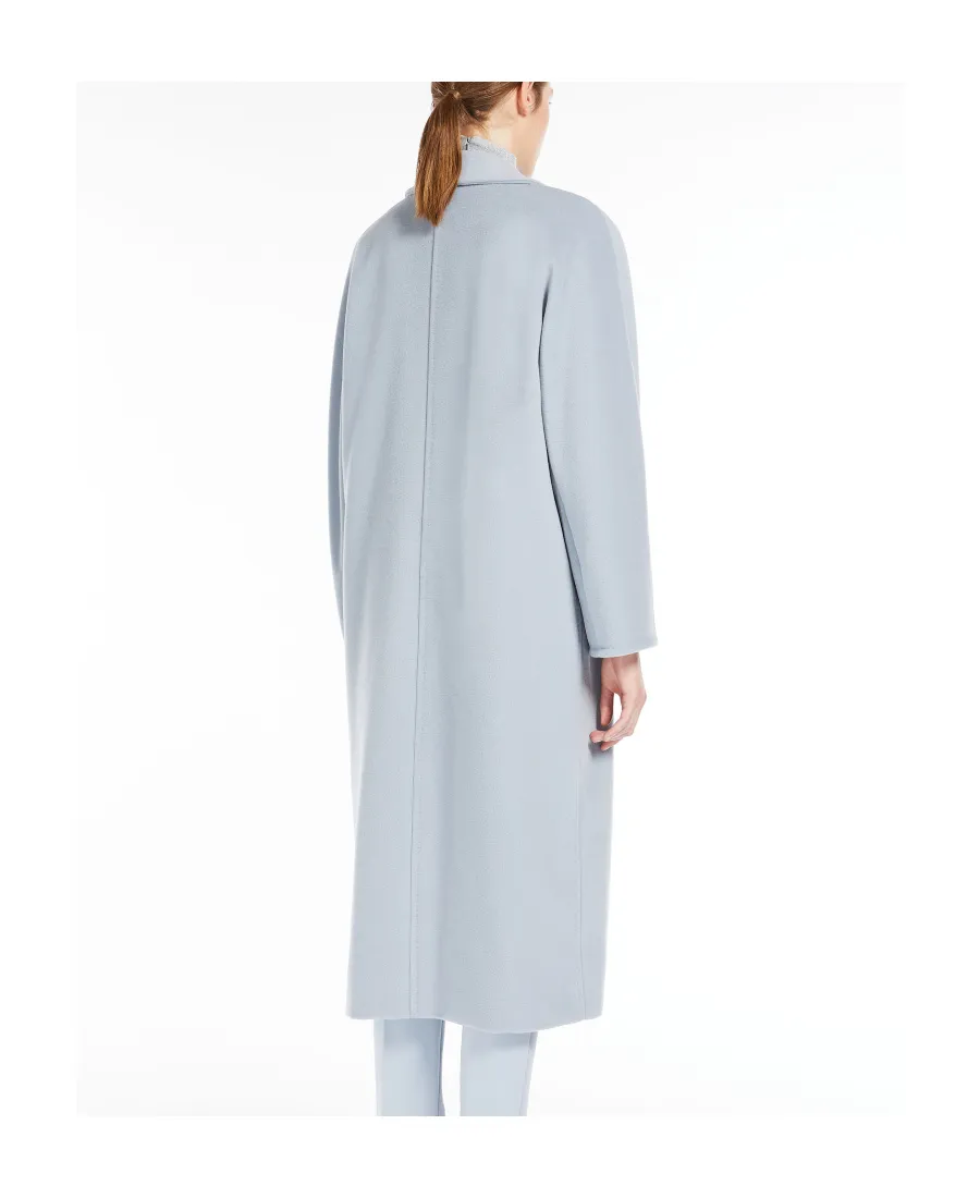 Double-Breasted Long-Sleeved Wool Coat