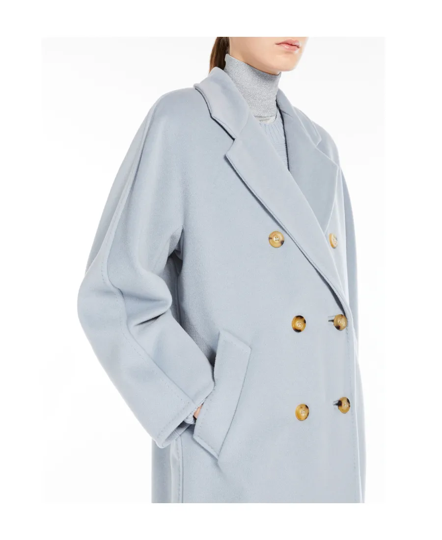 Double-Breasted Long-Sleeved Wool Coat