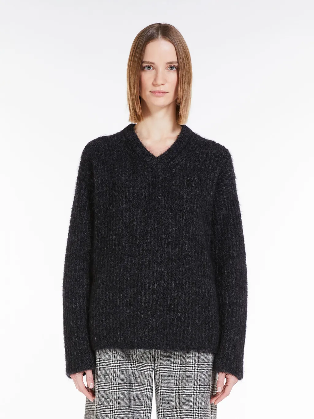 Rib Knitted Wool Sweater
