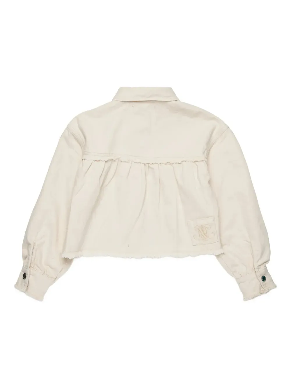 Logo Patch Frayed Edge Shirt