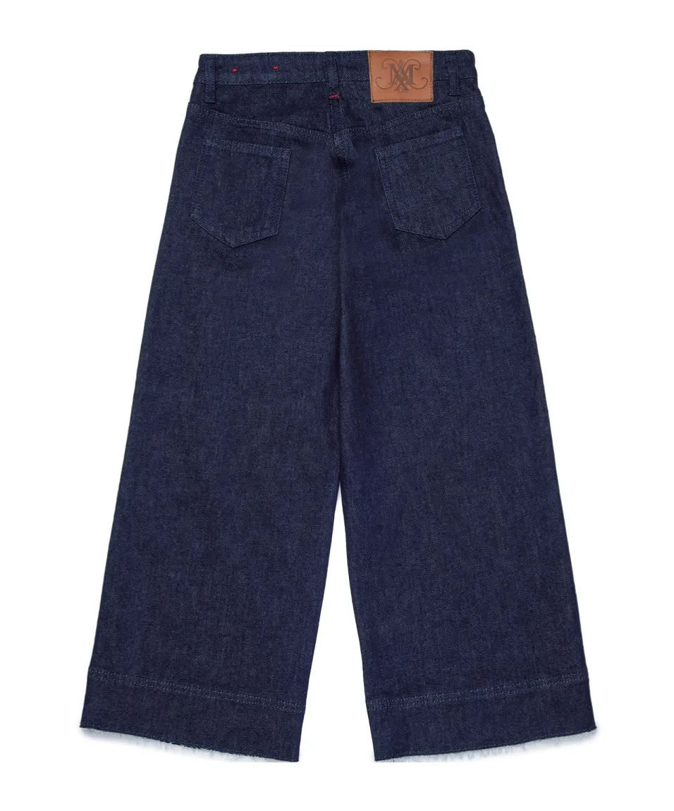 Logo Patch Wide-Leg Jeans