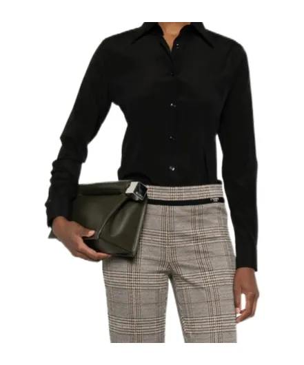 Gea Point-Collar Long-Sleeve Shirt
