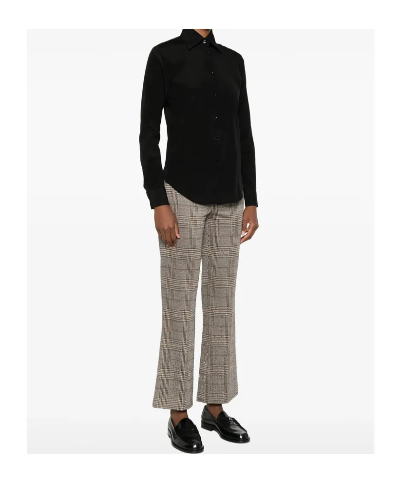 Gea Point-Collar Long-Sleeve Shirt
