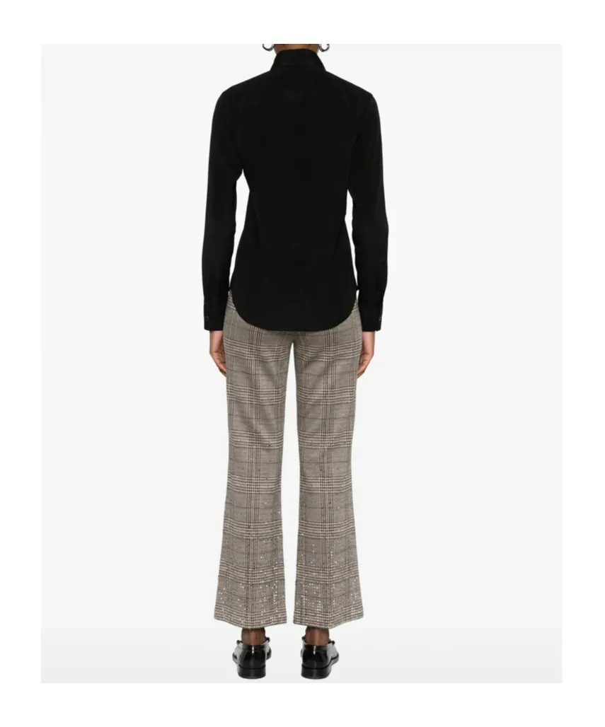 Gea Point-Collar Long-Sleeve Shirt
