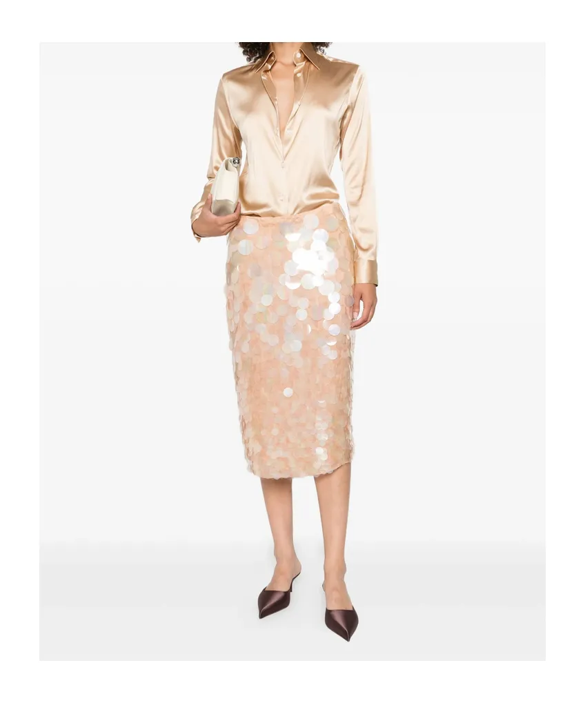 Long-Sleeve Silk-Blend Shirt