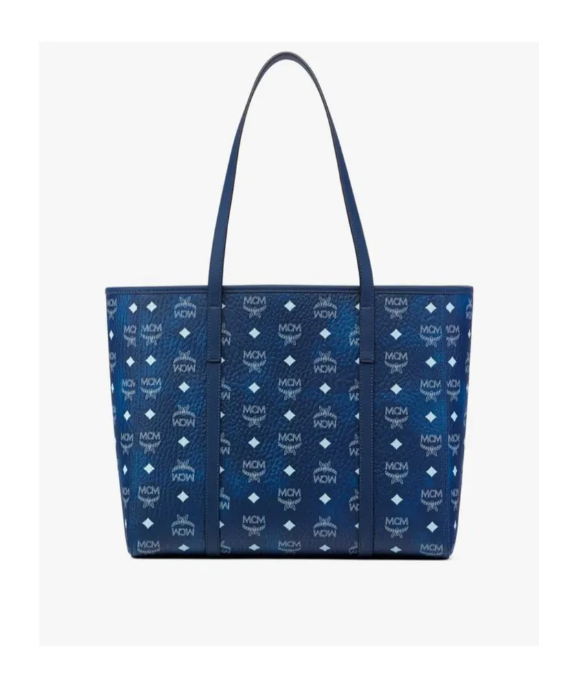 Toni Visetos Monogram Canvas Top-Zip Tote Bag