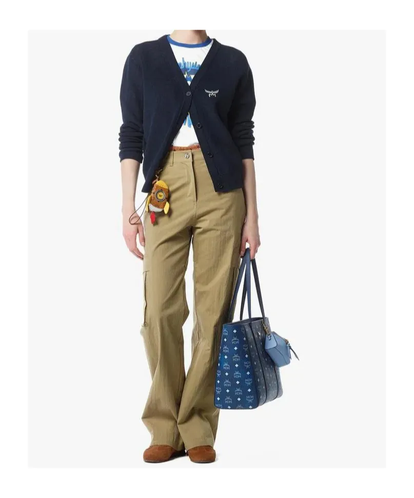 Toni Visetos Monogram Canvas Top-Zip Tote Bag