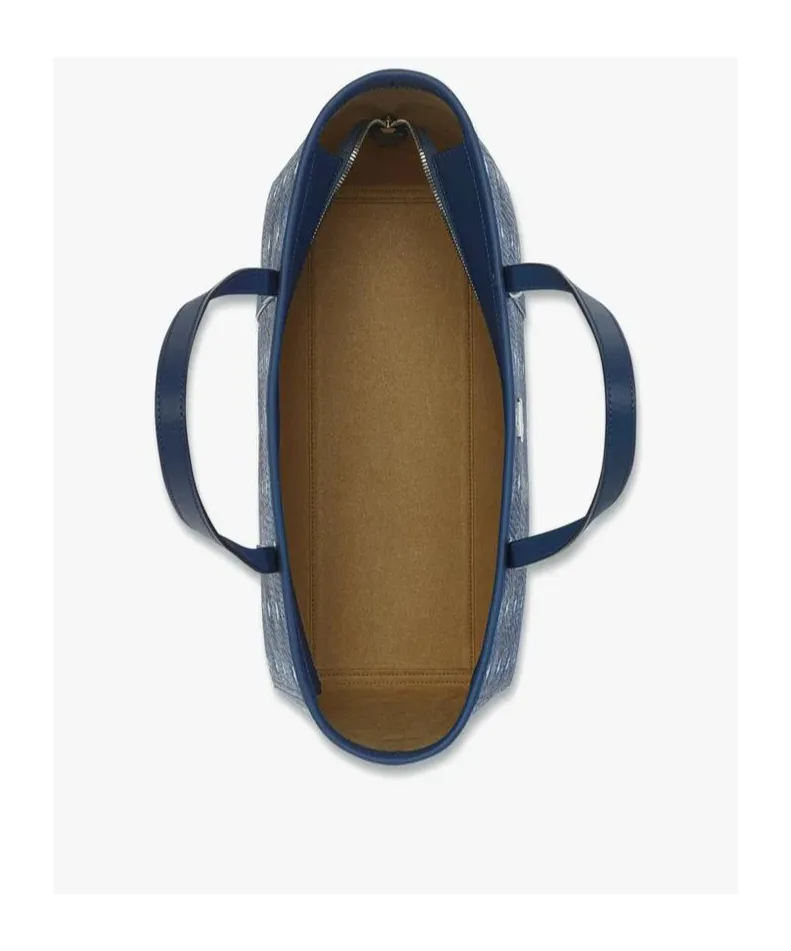 Toni Visetos Monogram Canvas Top-Zip Tote Bag