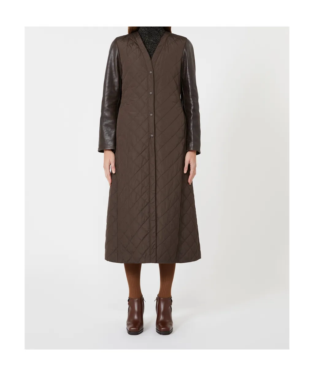 Berta Panelled Quilted Coat
