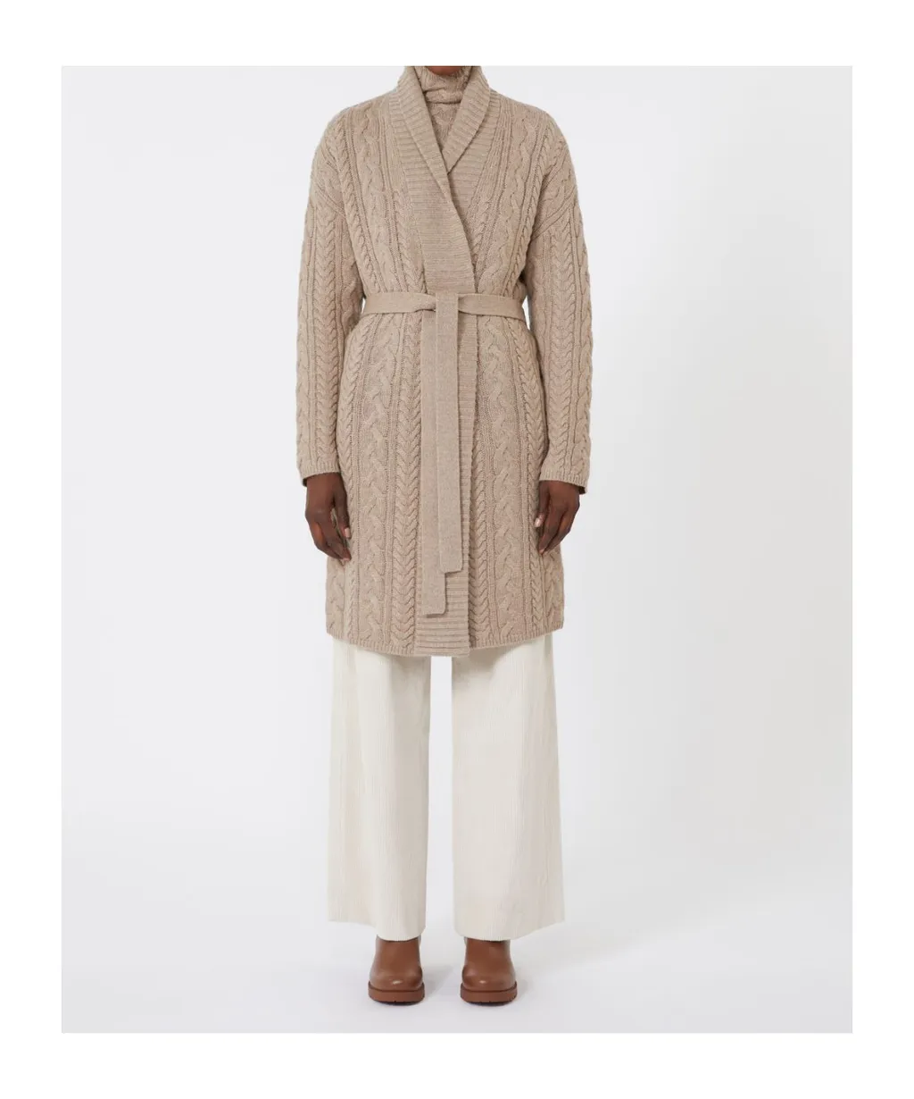 Tied Waist Long Cardigan