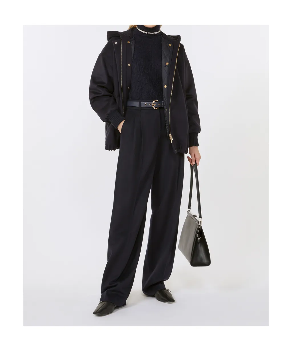 Drawstring Long-Sleeved Coat