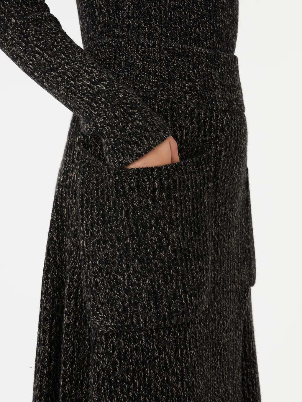 Ribbed Wool And Cashmere Flared Skirt