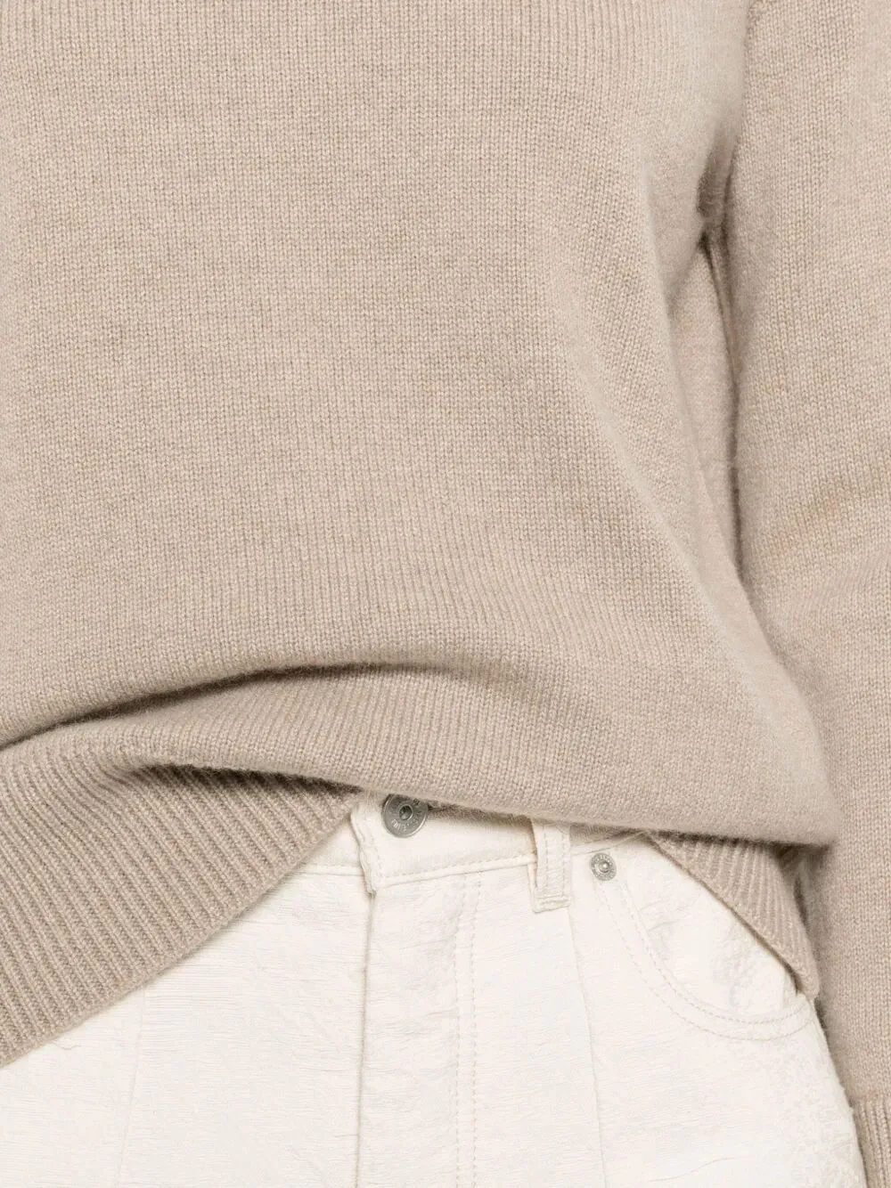 Mock-Neck Knitted Jumper