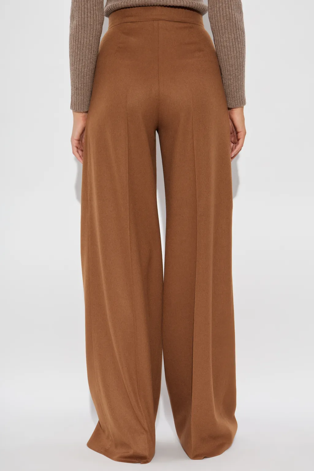 Wide Camel Color Trousers