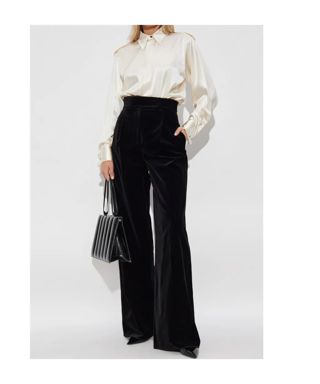 Sateen Velvet Trousers