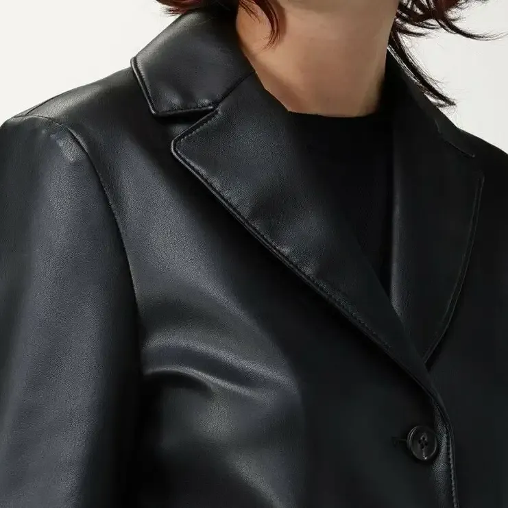 Long-Sleeved Button-Up Jacket
