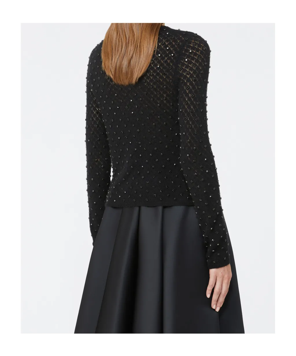 Embroidered Wool And Mohair Yarn Sweater