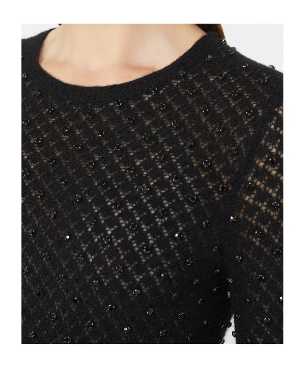 Embroidered Wool And Mohair Yarn Sweater