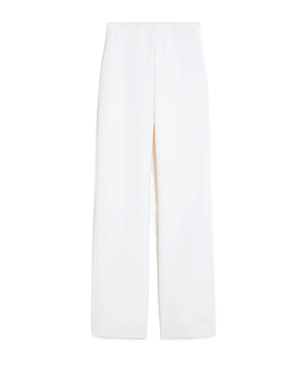 High-Waisted Wool Trousers