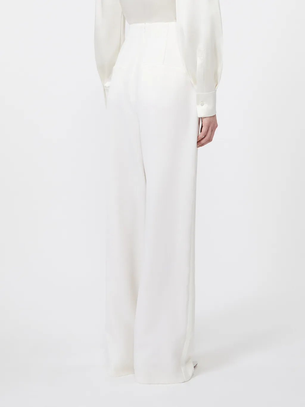 High-Waisted Wool Trousers